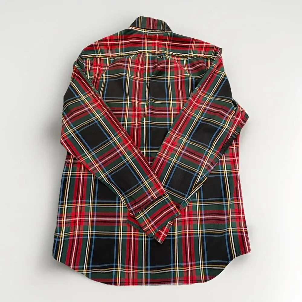 J.Crew Mens Classic Stretch Secret Wash Organic Cotton Plaid Shirt Medium - Picture 2 of 8